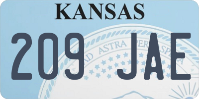 KS license plate 209JAE