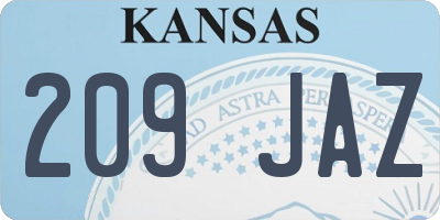 KS license plate 209JAZ
