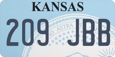 KS license plate 209JBB