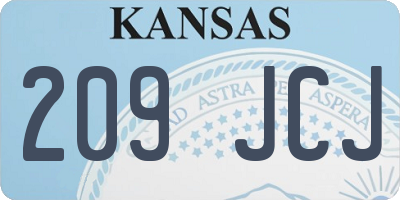 KS license plate 209JCJ