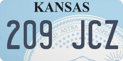 KS license plate 209JCZ