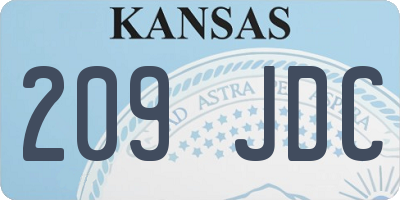 KS license plate 209JDC