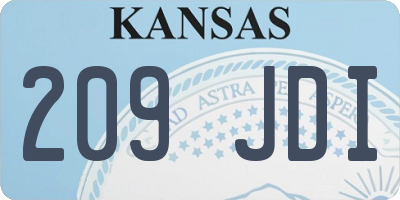 KS license plate 209JDI
