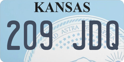 KS license plate 209JDQ