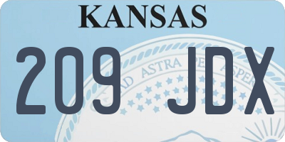 KS license plate 209JDX