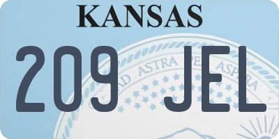 KS license plate 209JEL