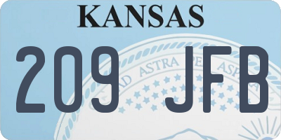 KS license plate 209JFB