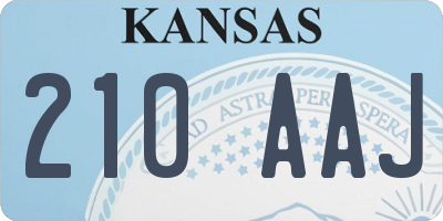 KS license plate 210AAJ