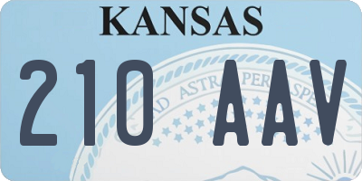 KS license plate 210AAV