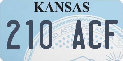 KS license plate 210ACF