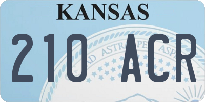 KS license plate 210ACR