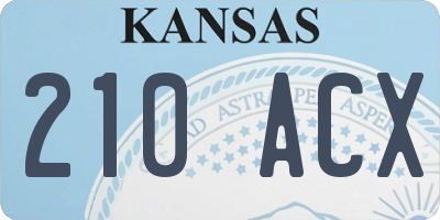 KS license plate 210ACX