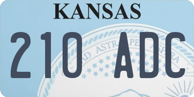 KS license plate 210ADC