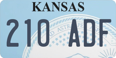 KS license plate 210ADF