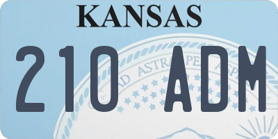 KS license plate 210ADM