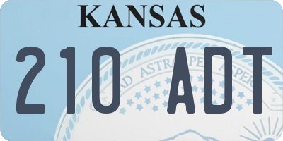 KS license plate 210ADT