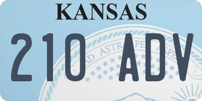 KS license plate 210ADV