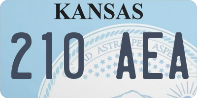 KS license plate 210AEA