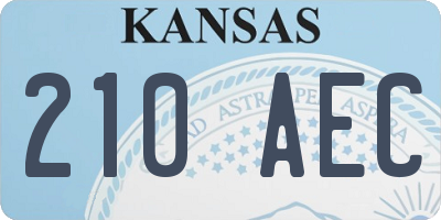 KS license plate 210AEC