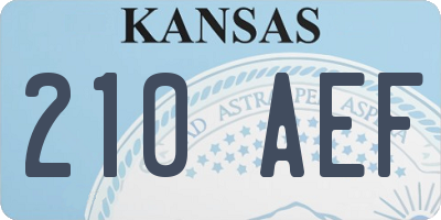 KS license plate 210AEF