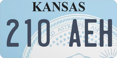 KS license plate 210AEH