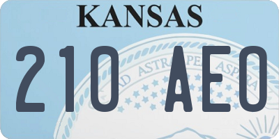 KS license plate 210AEO