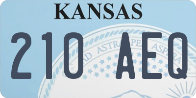 KS license plate 210AEQ