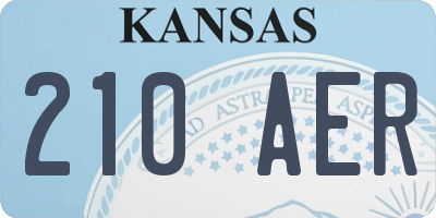KS license plate 210AER