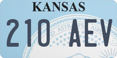 KS license plate 210AEV