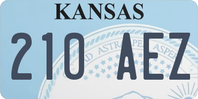 KS license plate 210AEZ