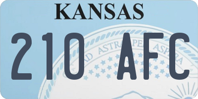 KS license plate 210AFC