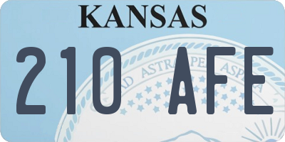KS license plate 210AFE