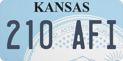 KS license plate 210AFI