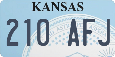 KS license plate 210AFJ