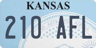 KS license plate 210AFL
