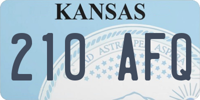 KS license plate 210AFQ