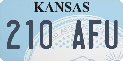 KS license plate 210AFU