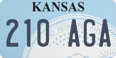KS license plate 210AGA
