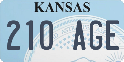 KS license plate 210AGE