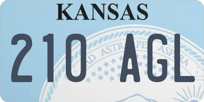 KS license plate 210AGL