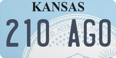 KS license plate 210AGO