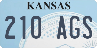 KS license plate 210AGS