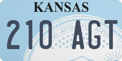 KS license plate 210AGT