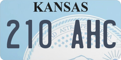 KS license plate 210AHC