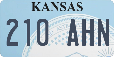 KS license plate 210AHN