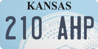 KS license plate 210AHP