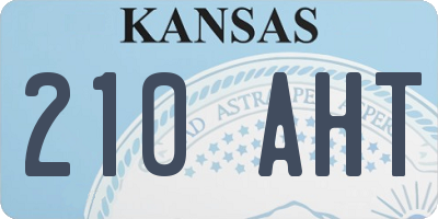 KS license plate 210AHT