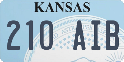 KS license plate 210AIB