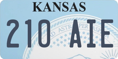 KS license plate 210AIE