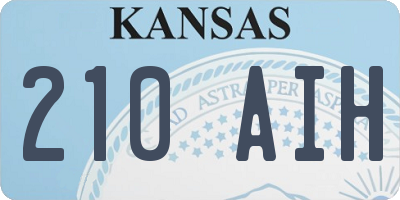 KS license plate 210AIH
